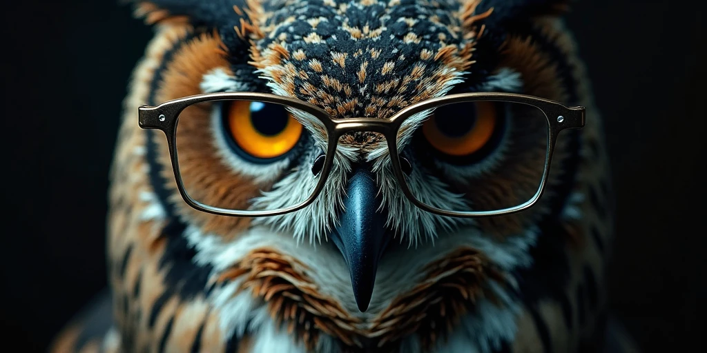 Owl with glasses
